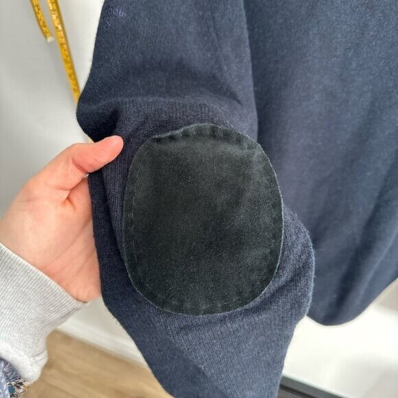 Men's BARBOUR Argyle Sweater - Navy, Yellow, and Olive - Picture 6 of 9